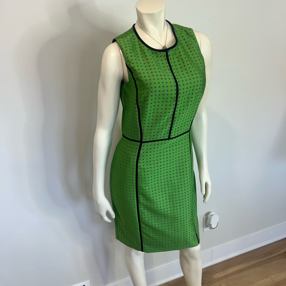 Gorgeous and colourful J. Crew Green and Navy Midi Dress❤️2 - Picture 5 of 11